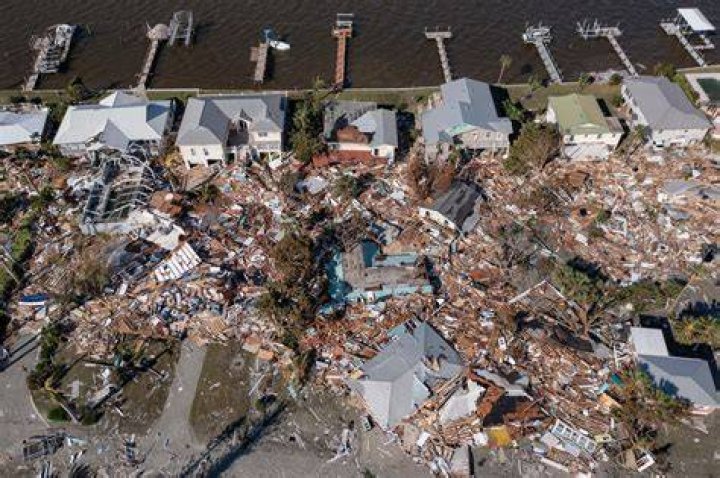 PHOTO: Destruction from Hurricane Ian is shown in Fort Myers Beach, Fla., on Sept. 29, 2022.