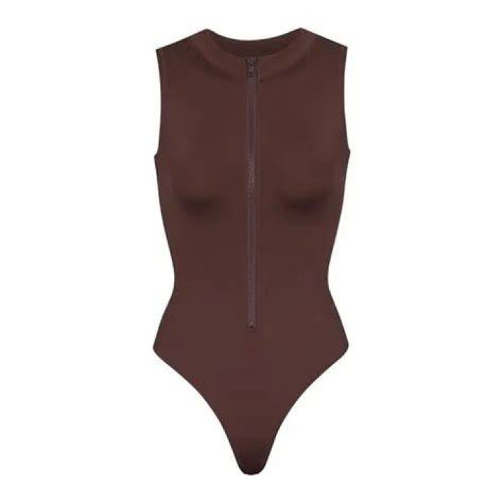 skims zip front one piece swimsuit